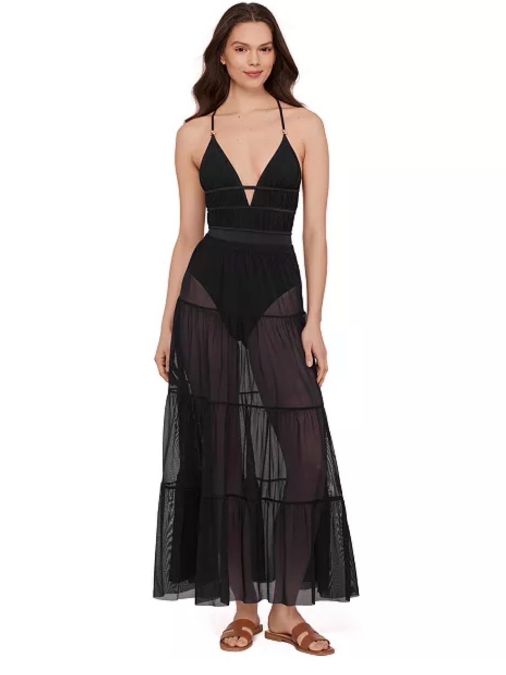 Steve Madden Mesh Swim Cover Up Skirt